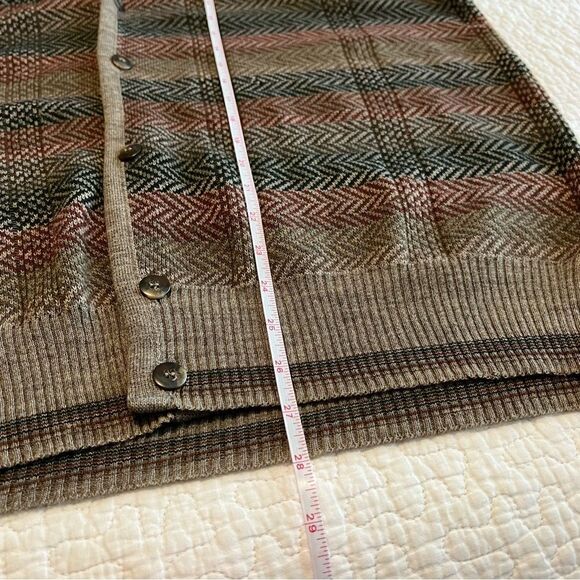 ✨ Vintage Maglificio Florence Brown Wool Grandpa Vest XL - Picture 11 of 11